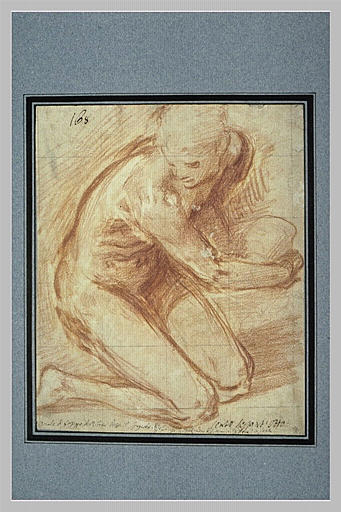 Homme nu, à genoux