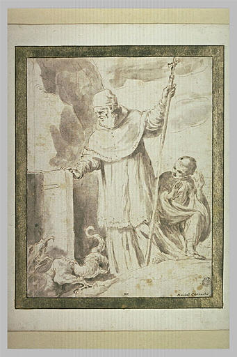 Le pape saint Silvestre enfermant le démon