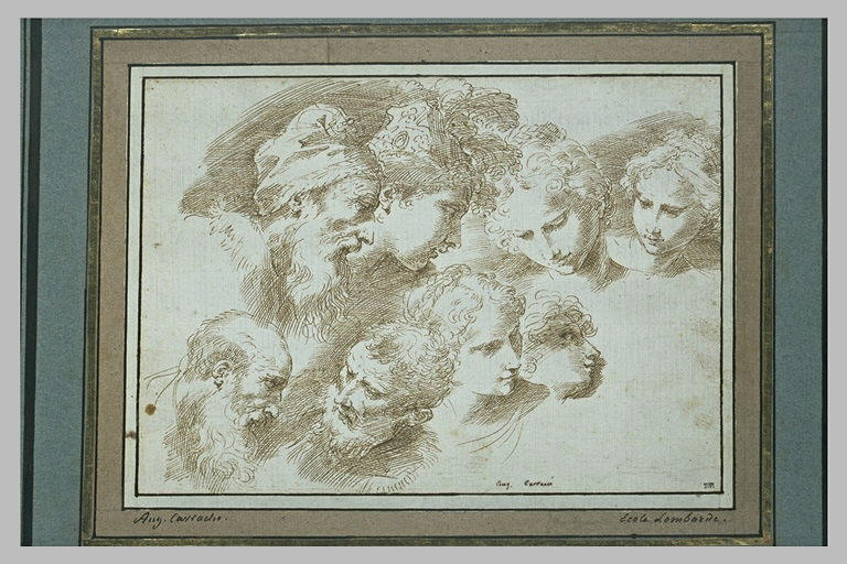 Etude de huit têtes