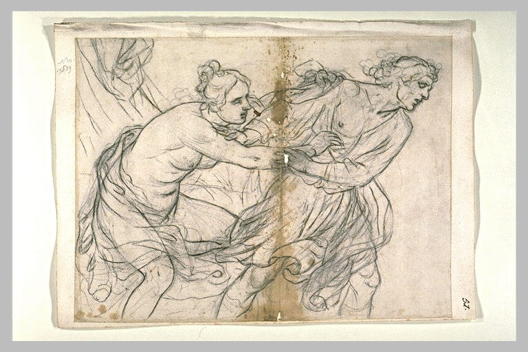 Homme enlevant une jeune femme