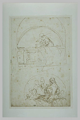 Etude de deux loges de théâtre avec des spectateurs