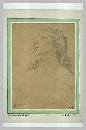 Tête de femme, regardant vers le haut