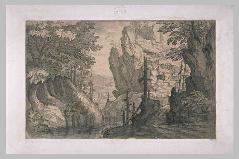 Ruisseau au fond d'une gorge rocheuse