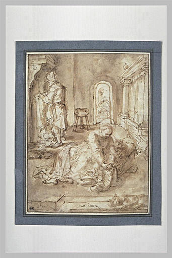 Sainte Famille dans un intérieur