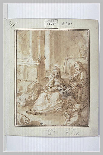 La Sainte Famille, saint Jean-Baptiste et sainte Elisabeth