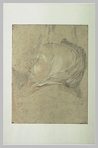 Tête d'enfant endormi