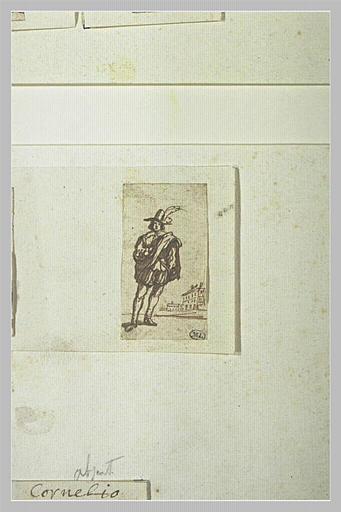 Jeune paysan de trois quarts, portant un chapeau de feutre