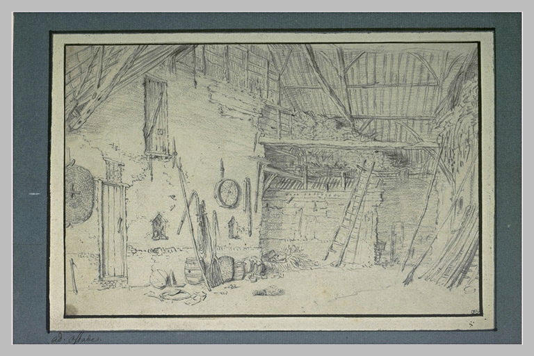 Intérieur d'une grange