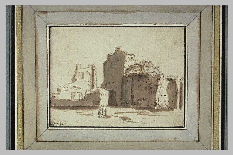 Vue des ruines du Sessorianum, près de Santa Croce di Gerusalemme, à Rome