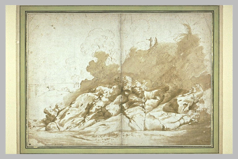 Rochers au bord d'un torrent