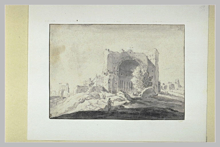 Les ruines du Temple de Vénus et de Rome, près du Colisée