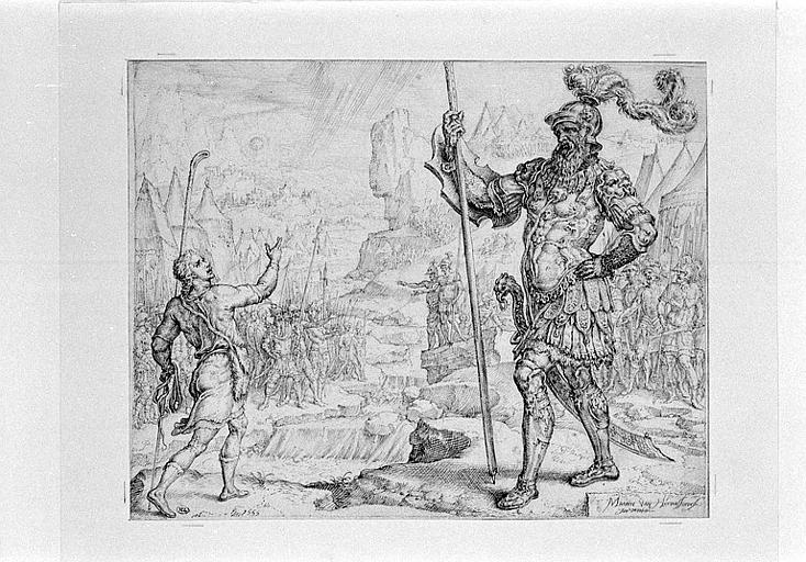 David défiant Goliath