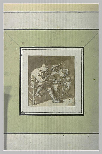 Deux buveurs assis