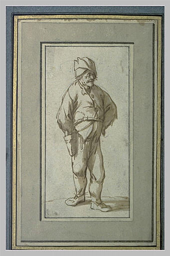 Paysan debout, tourné de trois quarts à droite