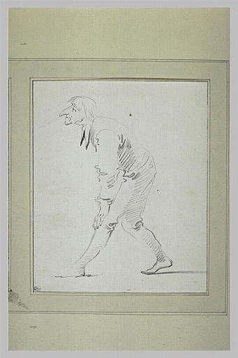 Personnage de la comédie italienne : un homme faisant une révérence