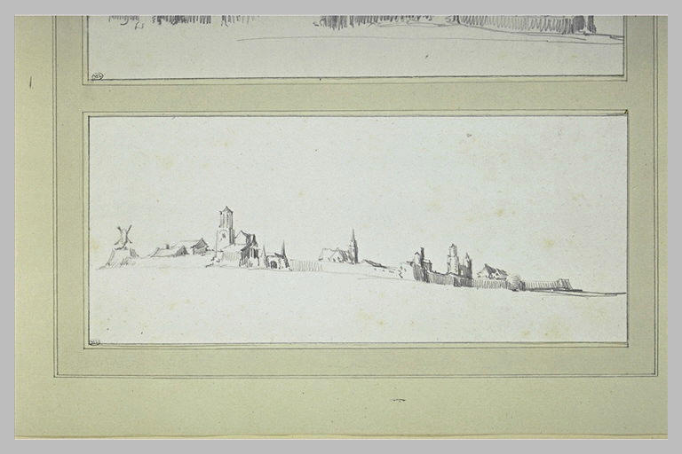 Vue d'une ville fortifiée