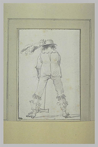 Etude de costume pour un jeune seigneur, vu de dos