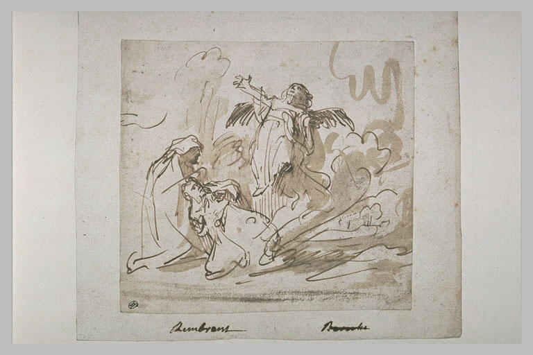 L'envol de l'ange devant Manoah et sa femme