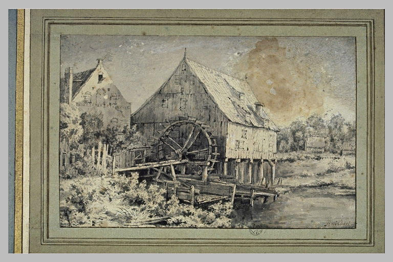 Le moulin, près de la porte dite Bergpoort, à Deventer