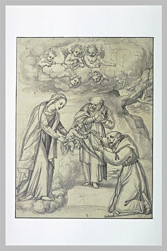Vision de saint François : il reçoit l'Enfant des mains de la Vierge