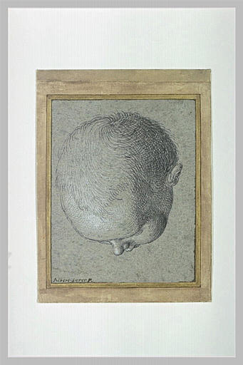 Tête d'enfant, de trois quarts, de derrière