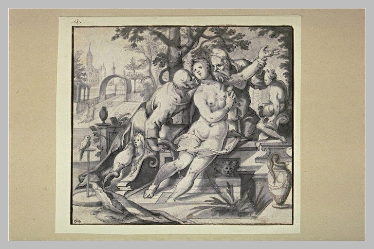 Suzanne au bain surprise par les deux vieillards