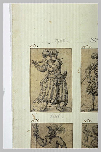 Un soldat jouant de la flûte