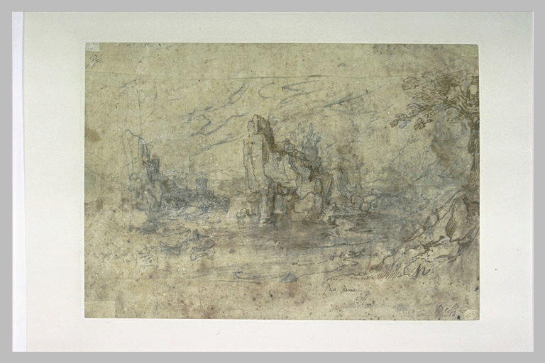 Etude de rochers émergeant de l'eau