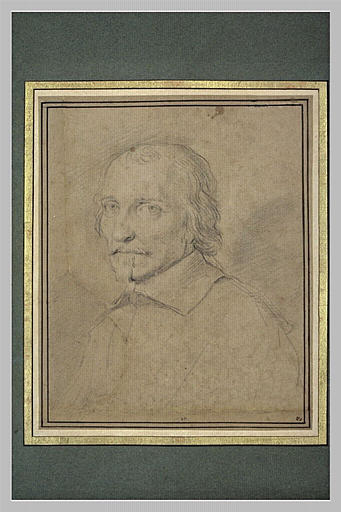 Portrait d'homme nu-tête, de trois quarts vers la gauche