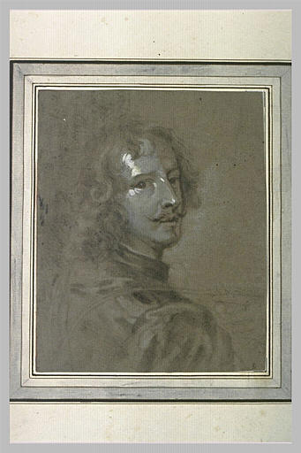 Portrait de van Dyck en buste, de trois quarts à droite