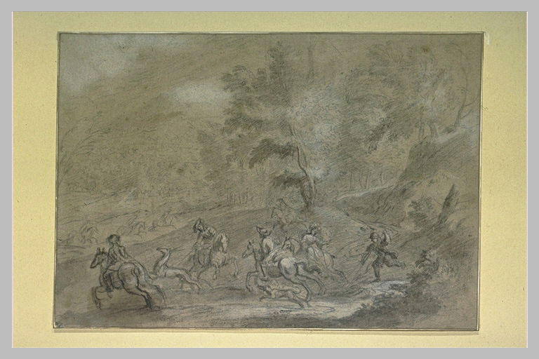 Chasse au cerf dans une forêt