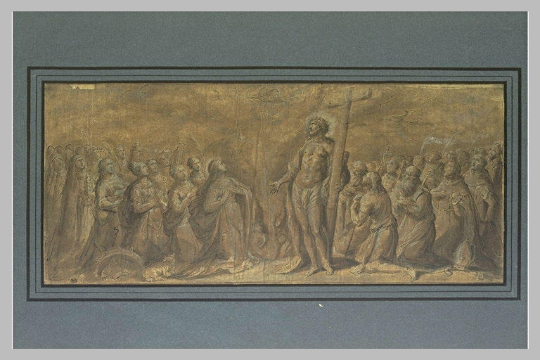 Le Christ et les saints priant Dieu de délivrer les âmes