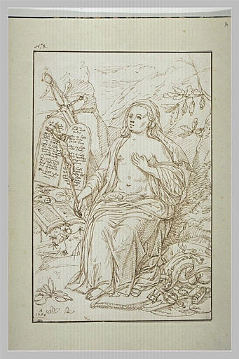 Une sainte dans le désert, des bijoux à ses pieds