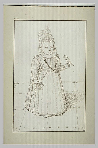 Petite fille avec un oiseau posé sur la main