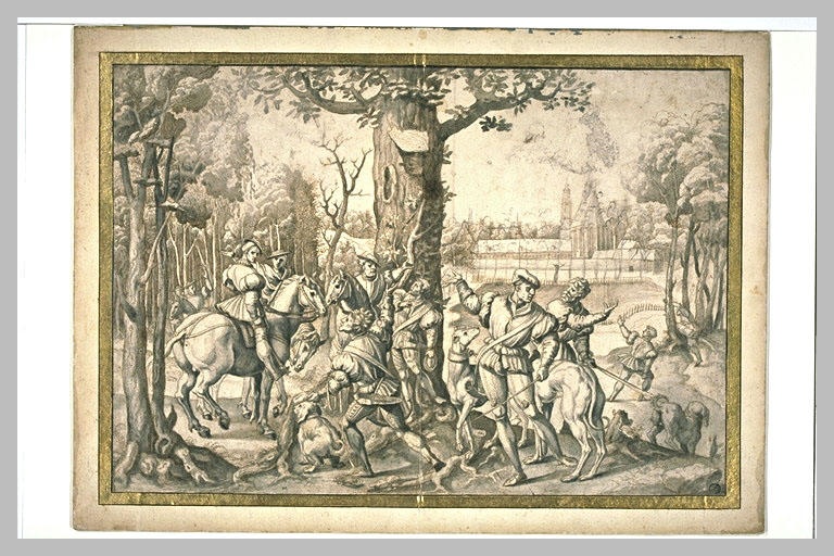 Allégorie du mois de Juillet : chasse au cerf, le rapport