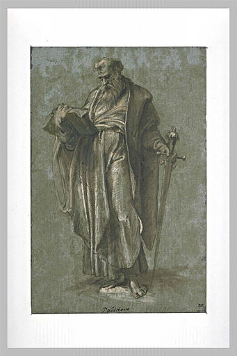 Saint Paul, tenant un livre et une épée