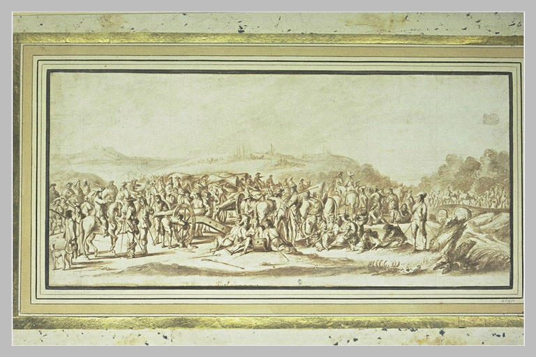 Passage d'un pont par une armée