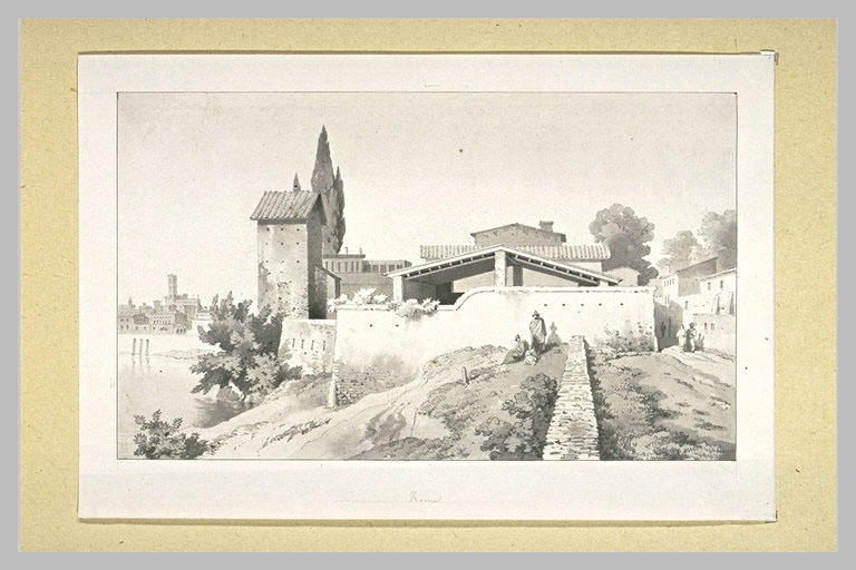 Vue sur les bords du Tibre à Rome