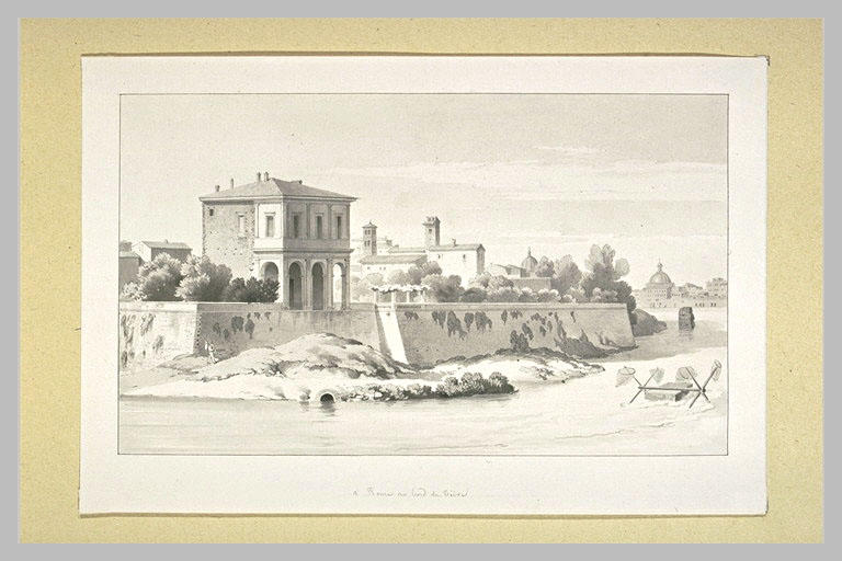 Vue d'un casino sur les bords du Tibre