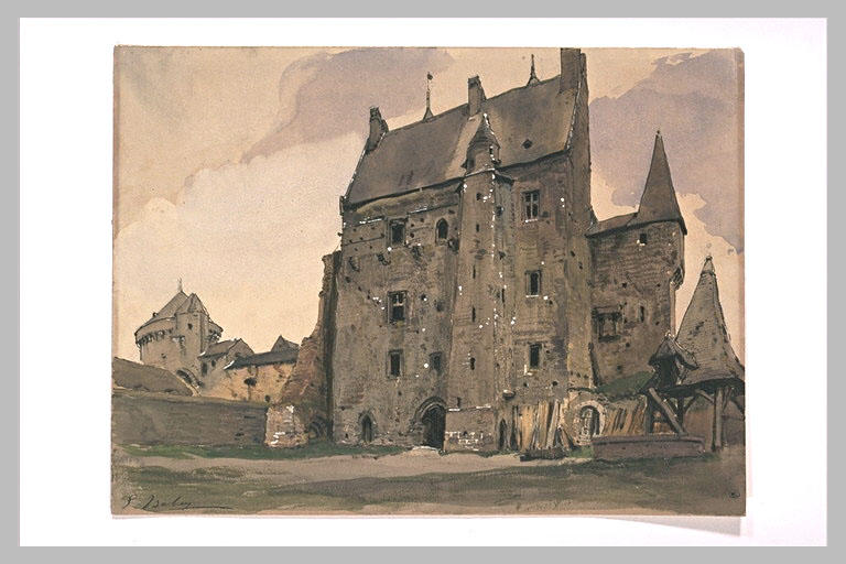 Intérieur de la cour du château de Vitré