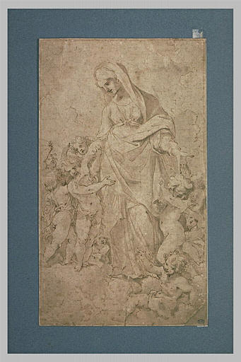 Femme avec sept enfants, allégorie de la Providence