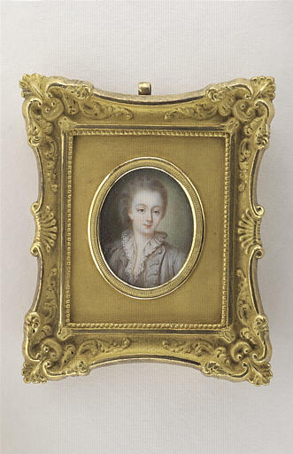 Portrait de Mme Du Barry, en buste, cheveux poudrés
