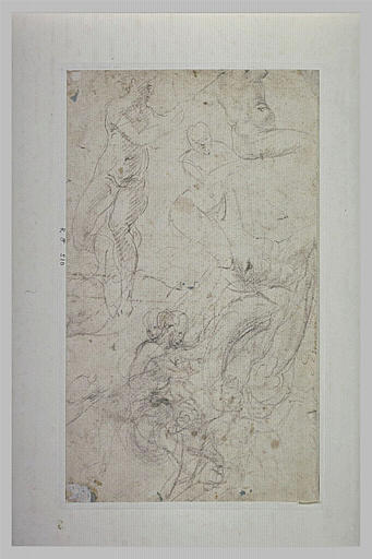 Feuille d'études de personnages dans diverses positions