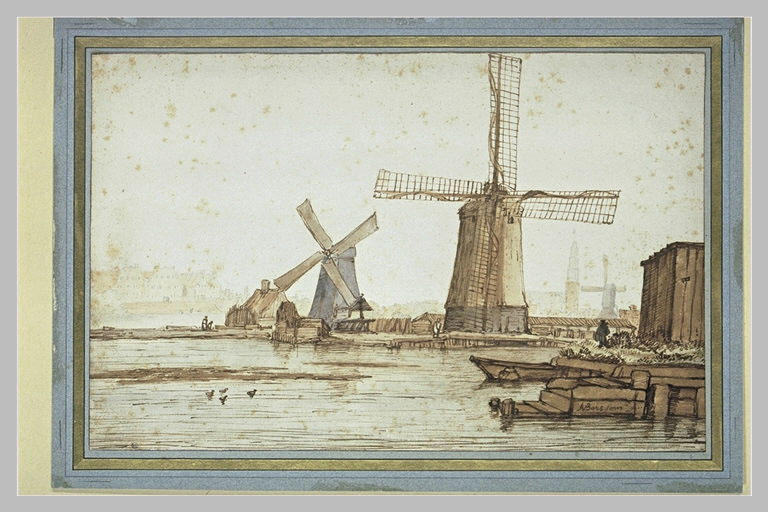 Moulins à bois, près d'Amsterdam