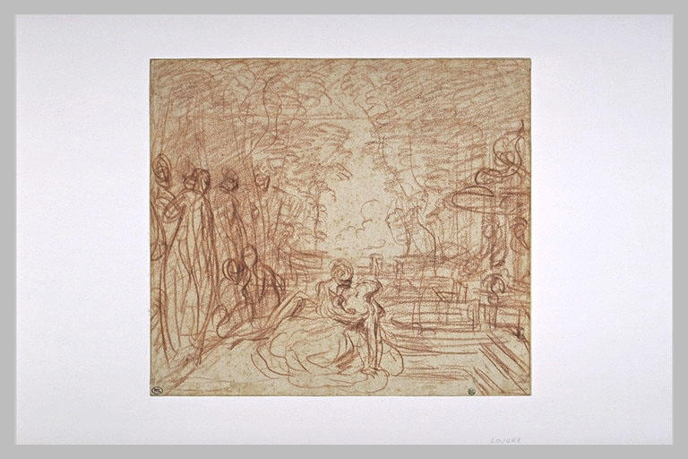 Assemblée galante dans un parc