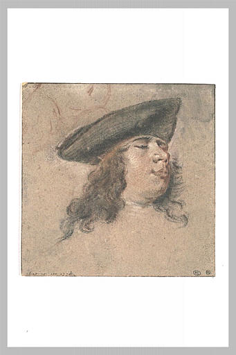 Tête de jeune homme, coiffé d'un chapeau