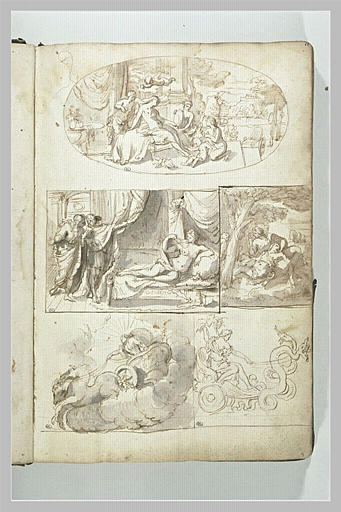 La Toilette de Vénus ; Socrate, Alcibiade et la Volupté (?) ; couple...