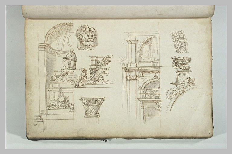 Etudes d'architecture et de motifs décoratifs