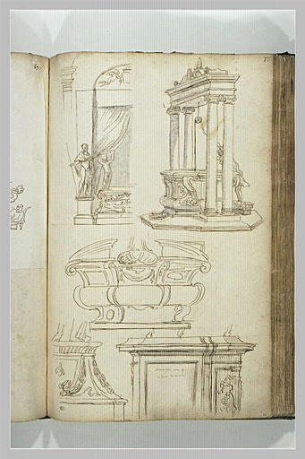 Etudes de puits, de cuves et de tombeaux