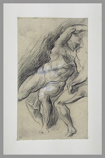 Etude de deux hommes d'après Michel-Ange
